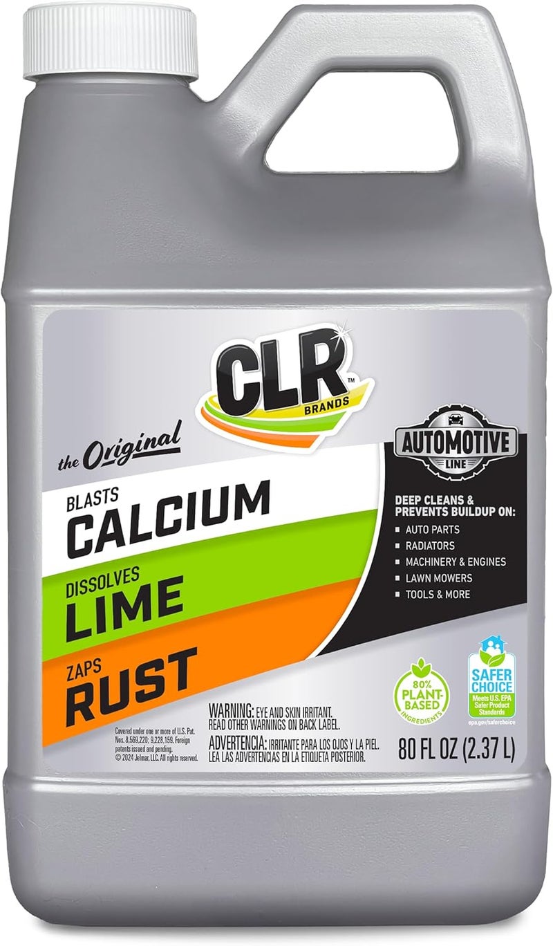CLR Brands® Automotive Calcium, Lime & Rust Remover, Cleaner for Multiple Surfaces, EPA Safer Choice Certified, Ammonia, Phosphate and Bleach Free Cleaner, 80 Oz - Image 1